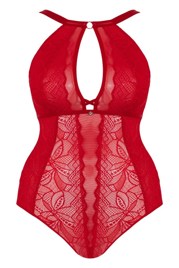 gift guide for sister, best friend- red lace bodysuit curvy kate